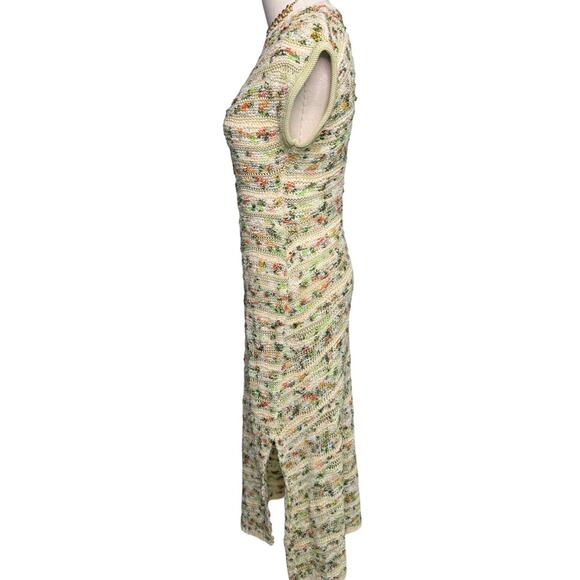 Ulla Johnson Dune Dress in Confetti open knit midi cream yellow size medium M - Picture 10 of 16